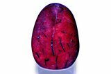 Polished Corundum (Ruby) Egg - Highly Fluorescent! #342005-2
